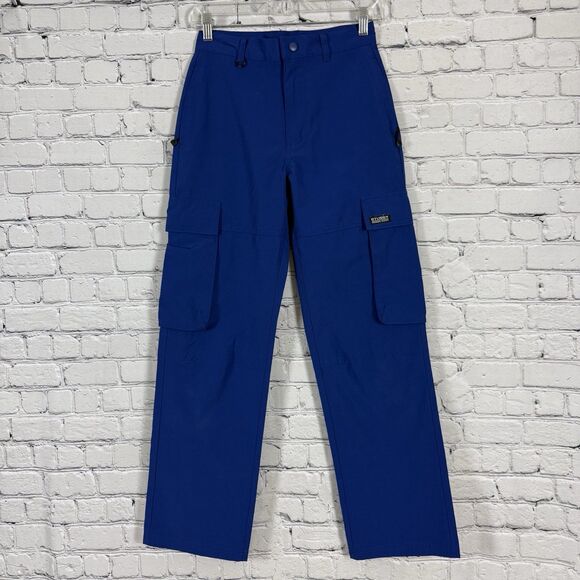 Stussy Cargo Pants Alpine Blue High Waisted Lightweight Women Size 3 US Small S - Picture 6 of 16